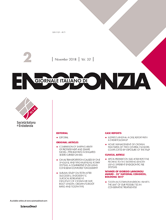 Go to journal home page - Giornale Italiano di Endodonzia